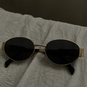 Celine Triomphe Gold Glasses